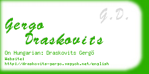 gergo draskovits business card